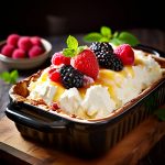 Süßer Auflauf mit Hüttenkäse