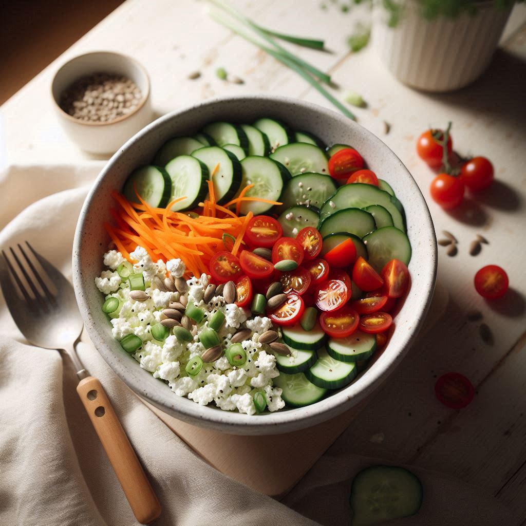 High Protein Hüttenkäse Bowl mit Gemüse 2 Hüttenkäse Bowl mit Gemüse (57)