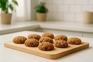 Zuckerfreie kekse mit datteln und haferflocken