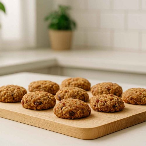 Zuckerfreie kekse mit datteln und haferflocken