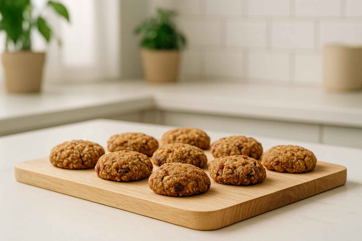 Zuckerfreie kekse mit datteln und haferflocken