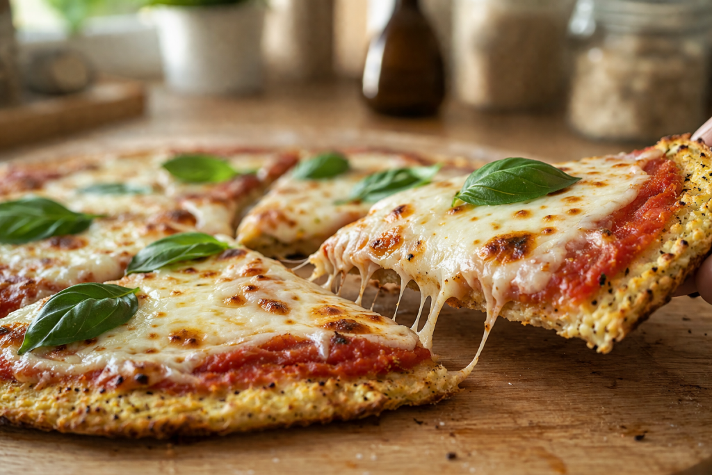 Low-Carb Pizza mit Blumenkohlboden knusprig & nur 250 kcal 67 Pizza mit Blumenkohlboden