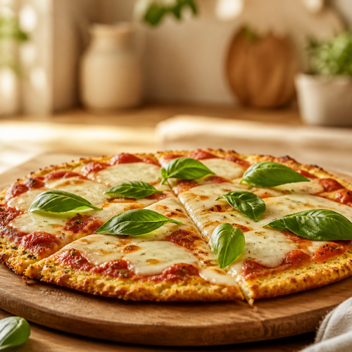 High Protein Low Carb Pizza perfekt für die Diät 3 Low Carb Pizza mit Blumenkohlboden