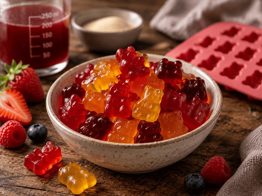 Gelatine Trick zum Abnehmen Selbstgemachte Gummibärchen