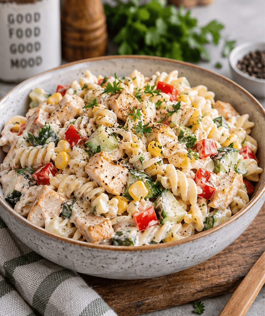 High Protein Nudelsalat