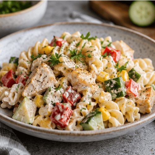 High Protein Nudelsalat