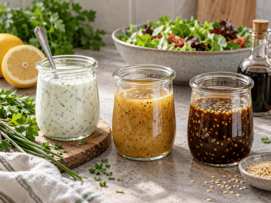 Kalorienarmes Salatdressing 3 schnelle Rezepte zum Selbermachen