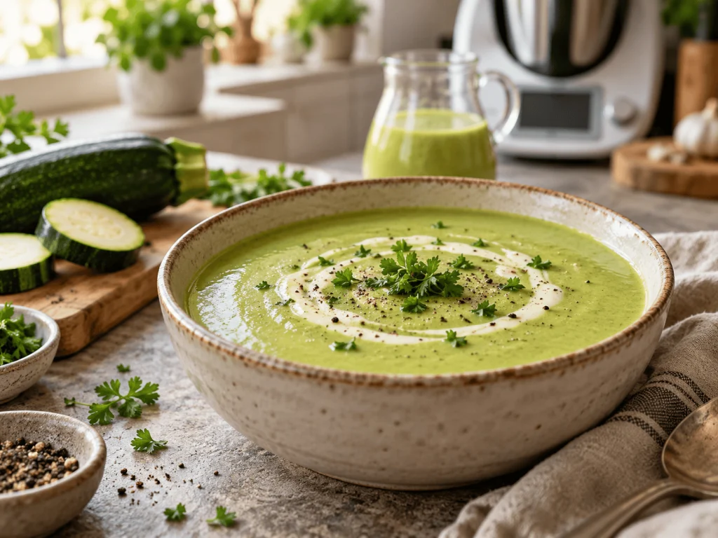 Keto Zucchini Cremesuppe aus dem Thermomix