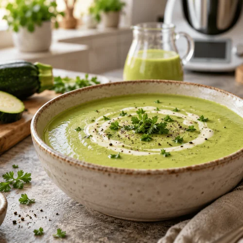 Keto Zucchini Cremesuppe aus dem Thermomix