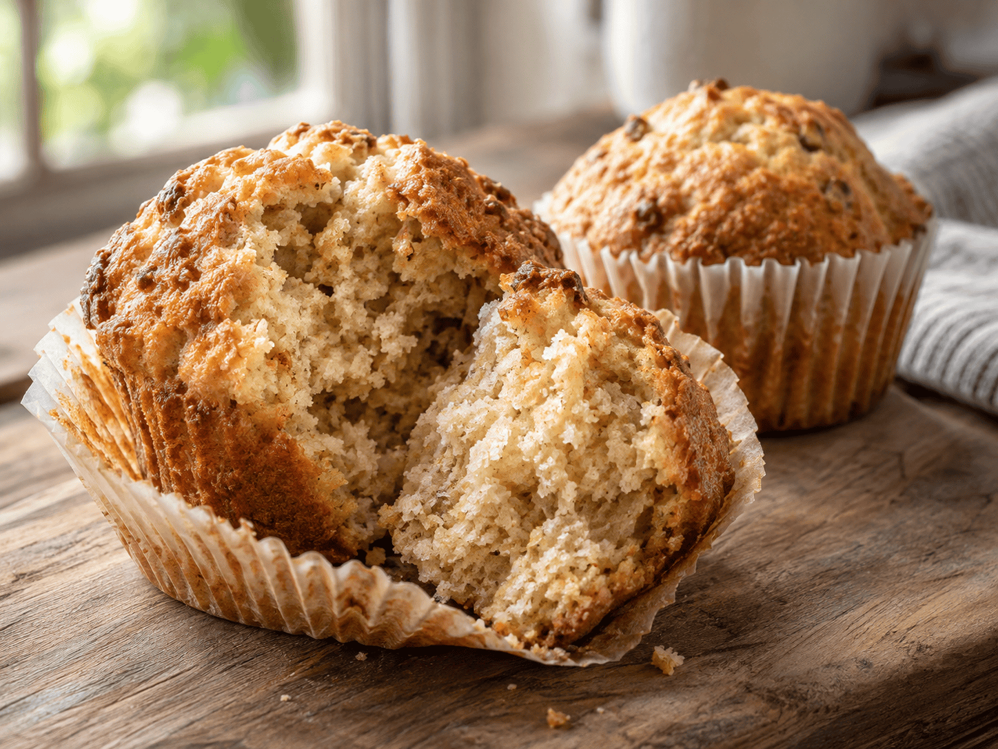 Sechs High Protein Airfryer Muffins mit Beeren in Silikonförmchen