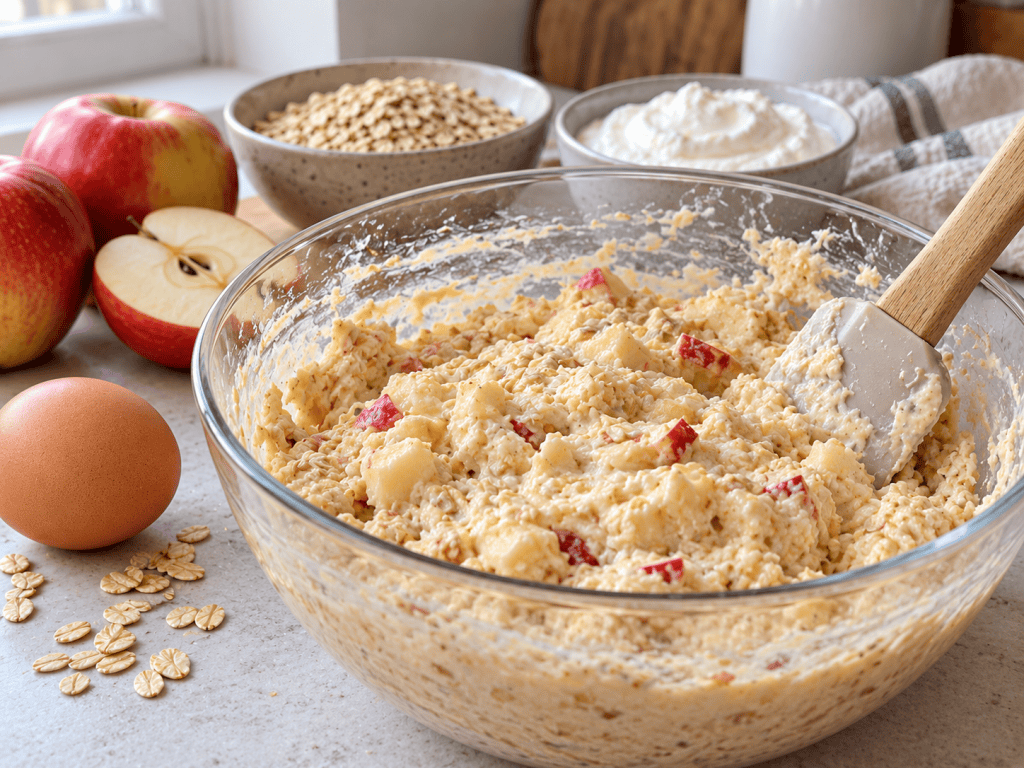 High Protein Apfel Quark Schnitten