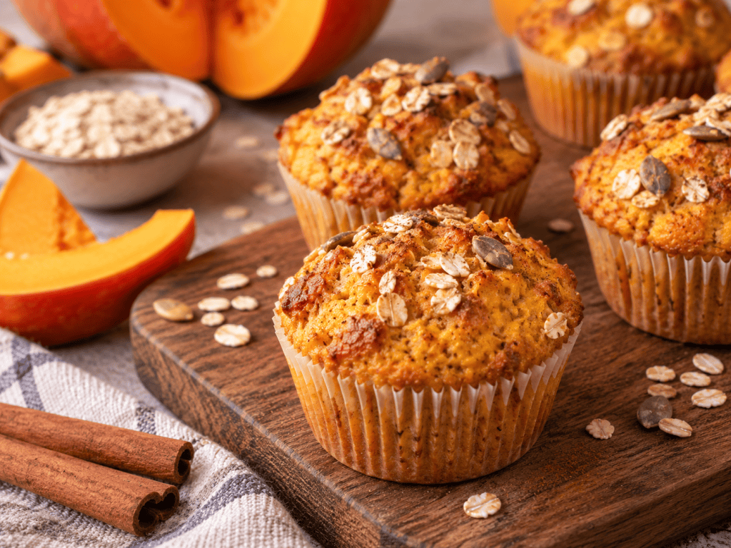 High-Protein Kürbis-Muffins mit Hüttenkäse