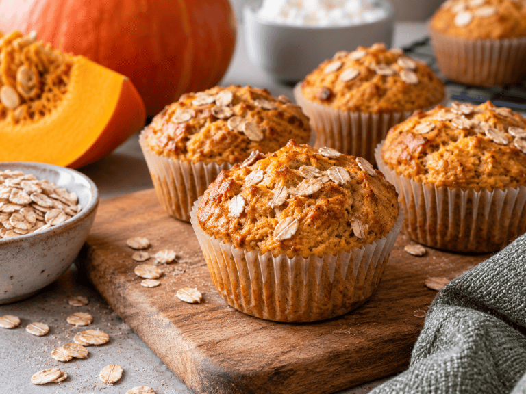 High-Protein Kürbis-Muffins mit Hüttenkäse