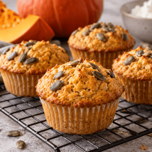 High-Protein Kürbis-Muffins mit Hüttenkäse