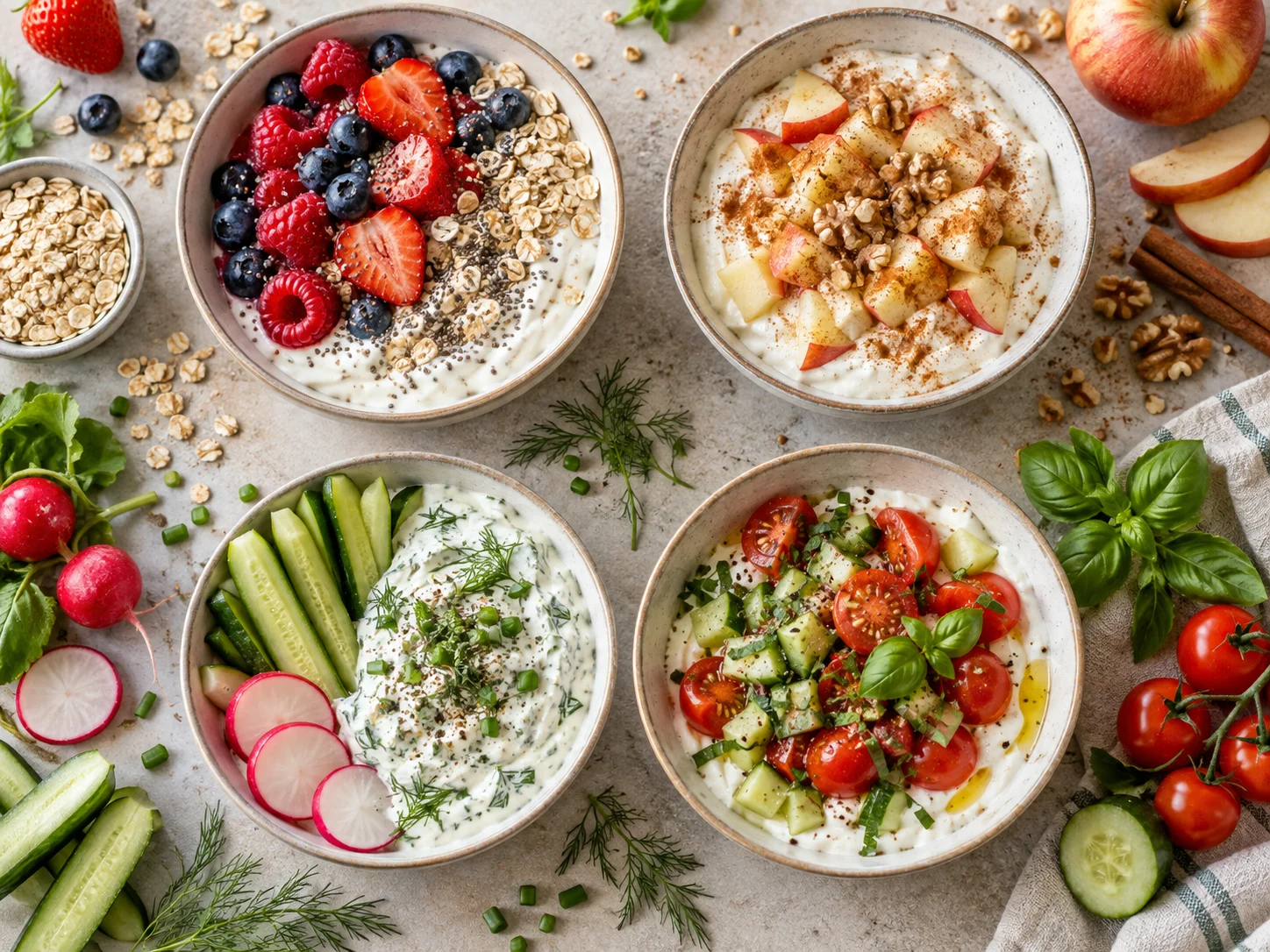 Skyr Rezepte zum Abnehmen, süße und herzhafte Mahlzeiten mit Skyr